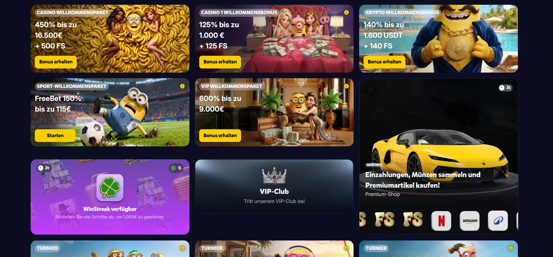 Bananzia Casino Spiele